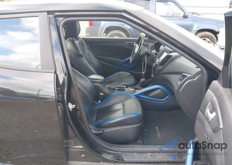 2014 Hyundai Veloster Turbo W/Blue from USA, damaged, VIN KMHTC6AE3EU191832